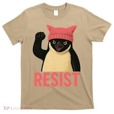 Resist Penguin Tariff Hands Off Protest March Hat USA T-Shirt