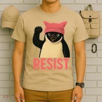 Resist Penguin Tariff Hands Off Protest March Hat USA T-Shirt thumb 6
