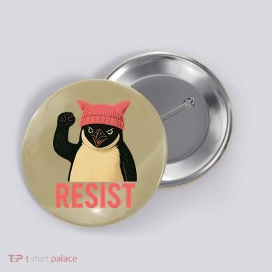 Resist Penguin Tariff Hands Off Protest March Hat USA Button