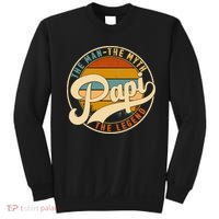 Retro Papi The Man The Myth The Legend Funny FatherS Day Sweatshirt thumb 0