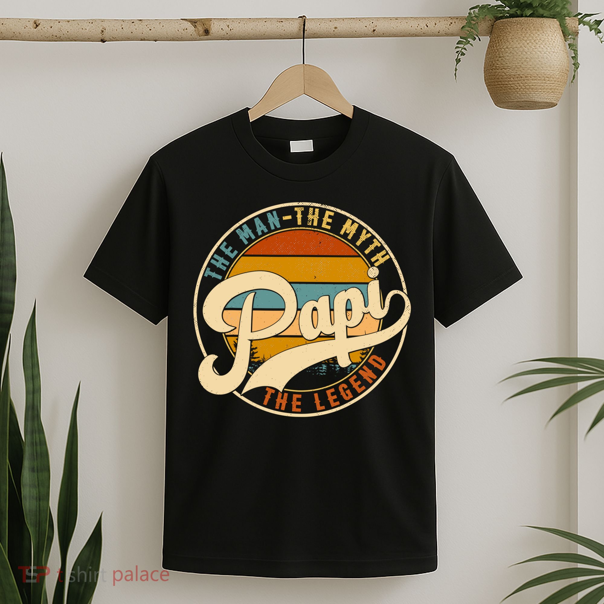 Retro Papi The Man The Myth The Legend Funny FatherS Day T-Shirt
