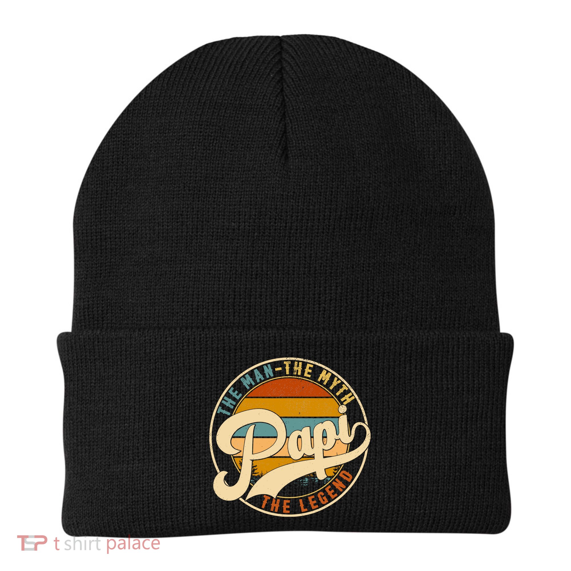 Retro Papi The Man The Myth The Legend Funny FatherS Day Beanie