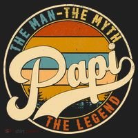 Retro Papi The Man The Myth The Legend Funny FatherS Day Beanie thumb 2