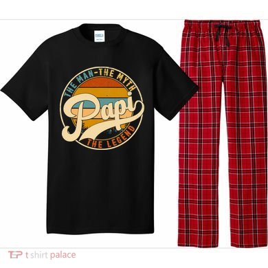 Retro Papi The Man The Myth The Legend Funny FatherS Day Pajama Set