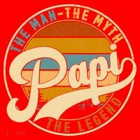 Retro Papi The Man The Myth The Legend Funny FatherS Day Santa Hat thumb 1