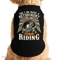 Retirement Plan To Go Riding Gift Motorcycle Riders Biker Doggie Tank thumb 0