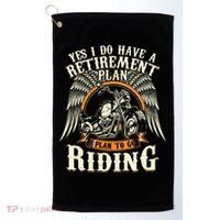 Retirement Plan To Go Riding Gift Motorcycle Riders Biker Golf Towel thumb 0