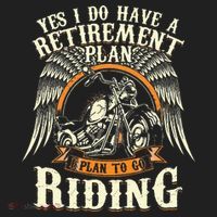 Retirement Plan To Go Riding Gift Motorcycle Riders Biker Golf Towel thumb 3