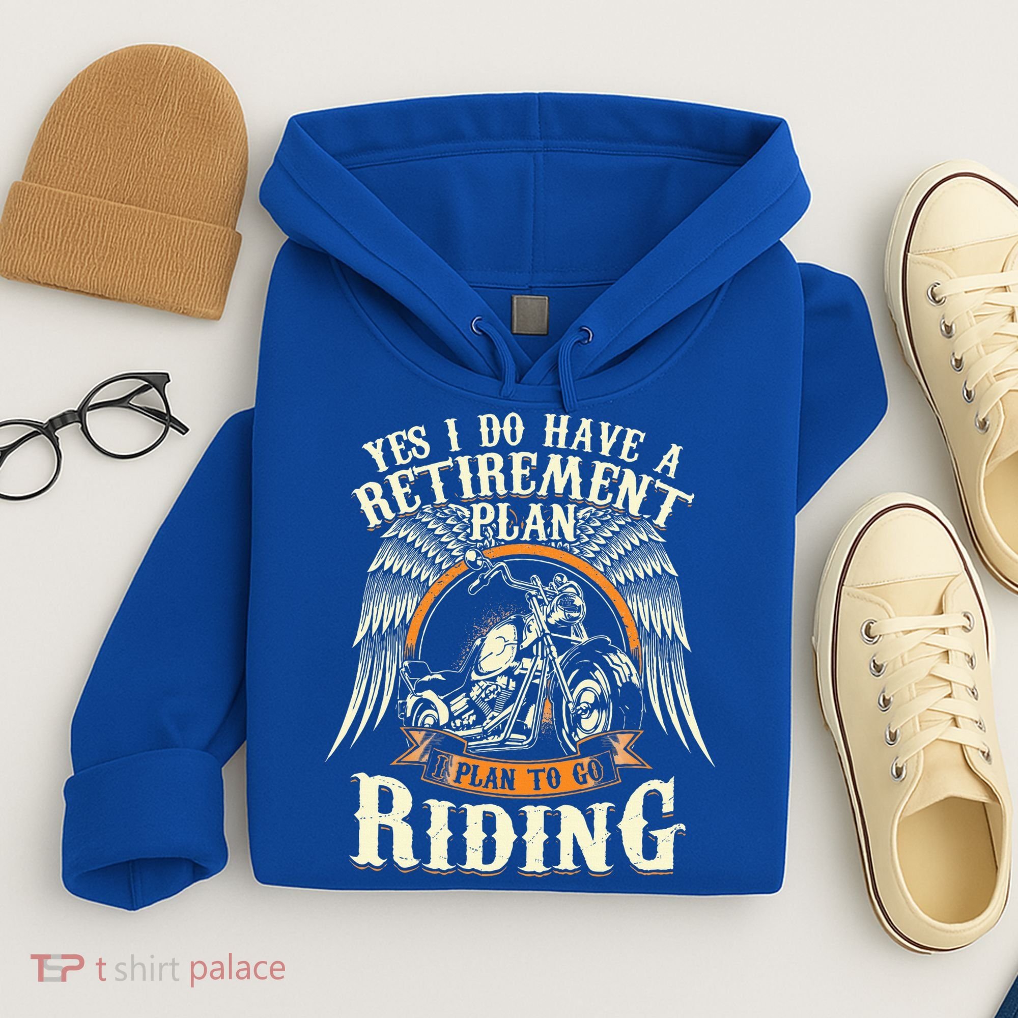 Retirement Plan To Go Riding Gift Motorcycle Riders Biker Hoodie
