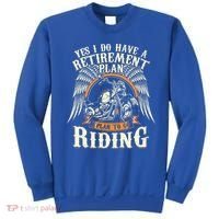 Retirement Plan To Go Riding Gift Motorcycle Riders Biker Sweatshirt thumb 0