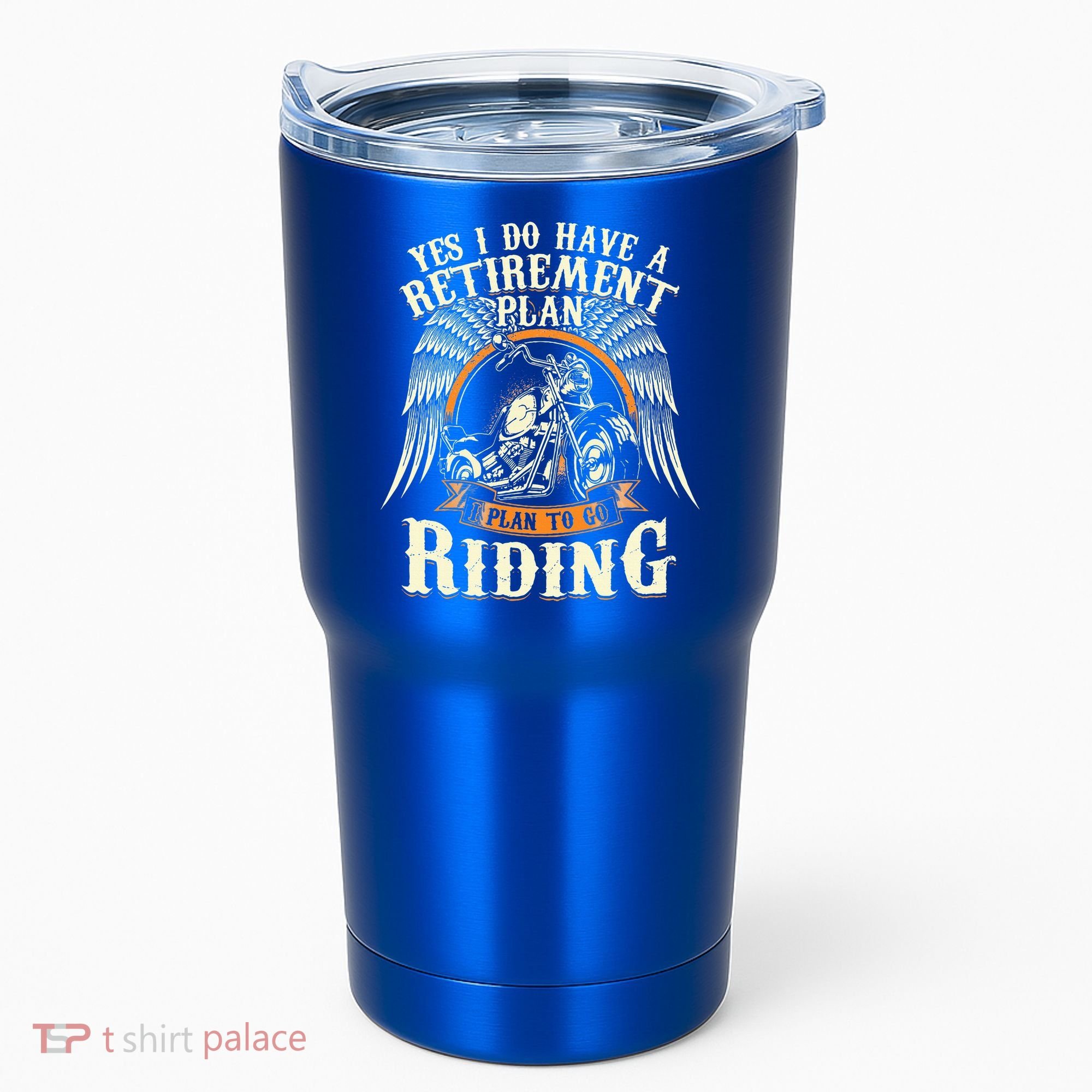 Retirement Plan To Go Riding Gift Motorcycle Riders Biker Tumbler