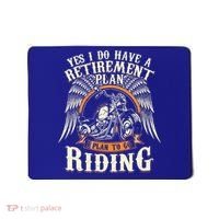 Retirement Plan To Go Riding Gift Motorcycle Riders Biker Mousepad thumb 0