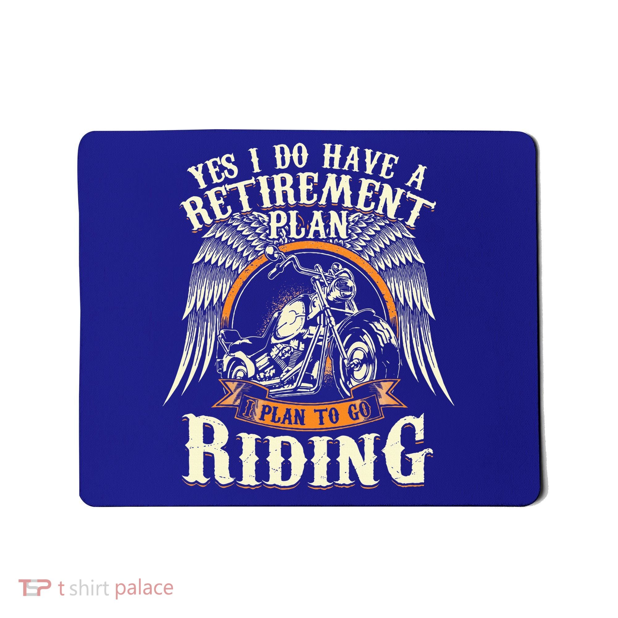 Retirement Plan To Go Riding Gift Motorcycle Riders Biker Mousepad