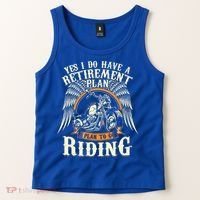 Retirement Plan To Go Riding Gift Motorcycle Riders Biker Tank Top thumb 2