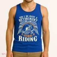 Retirement Plan To Go Riding Gift Motorcycle Riders Biker Tank Top thumb 3