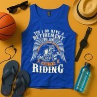 Retirement Plan To Go Riding Gift Motorcycle Riders Biker Tank Top thumb 4