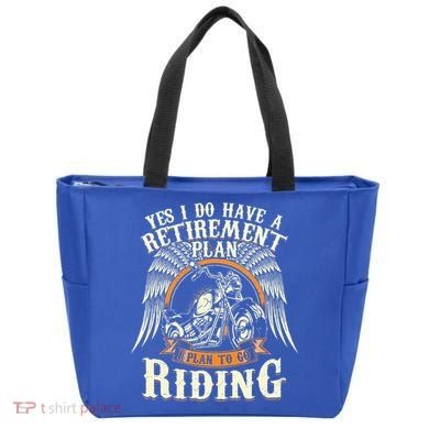 Retirement Plan To Go Riding Gift Motorcycle Riders Biker Tote Bag
