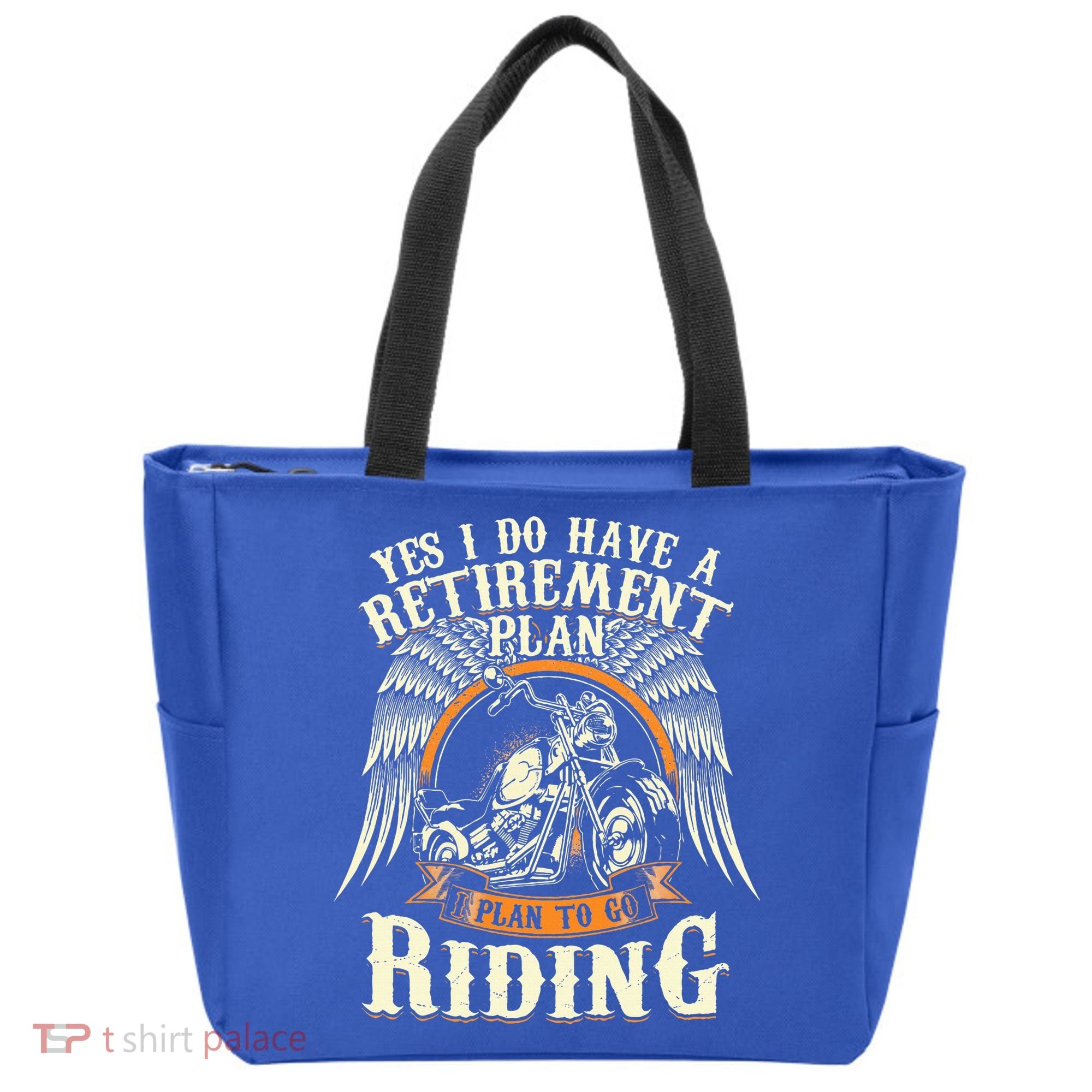Retirement Plan To Go Riding Gift Motorcycle Riders Biker Tote Bag