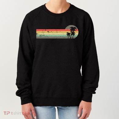 Retro Palm Tree Tropical Summer Beach Vacation  Women's Sweatshirt