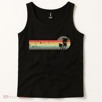 Retro Palm Tree Tropical Summer Beach Vacation  Tank Top thumb 2