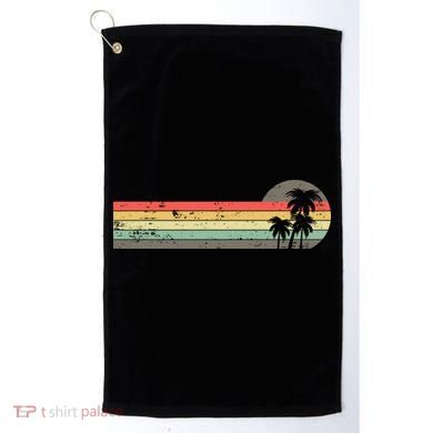 Retro Palm Tree Tropical Summer Beach Vacation  Golf Towel