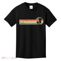 Retro Palm Tree Tropical Summer Beach Vacation  Kids T-Shirt thumb 0