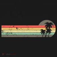 Retro Palm Tree Tropical Summer Beach Vacation  Kids T-Shirt thumb 4