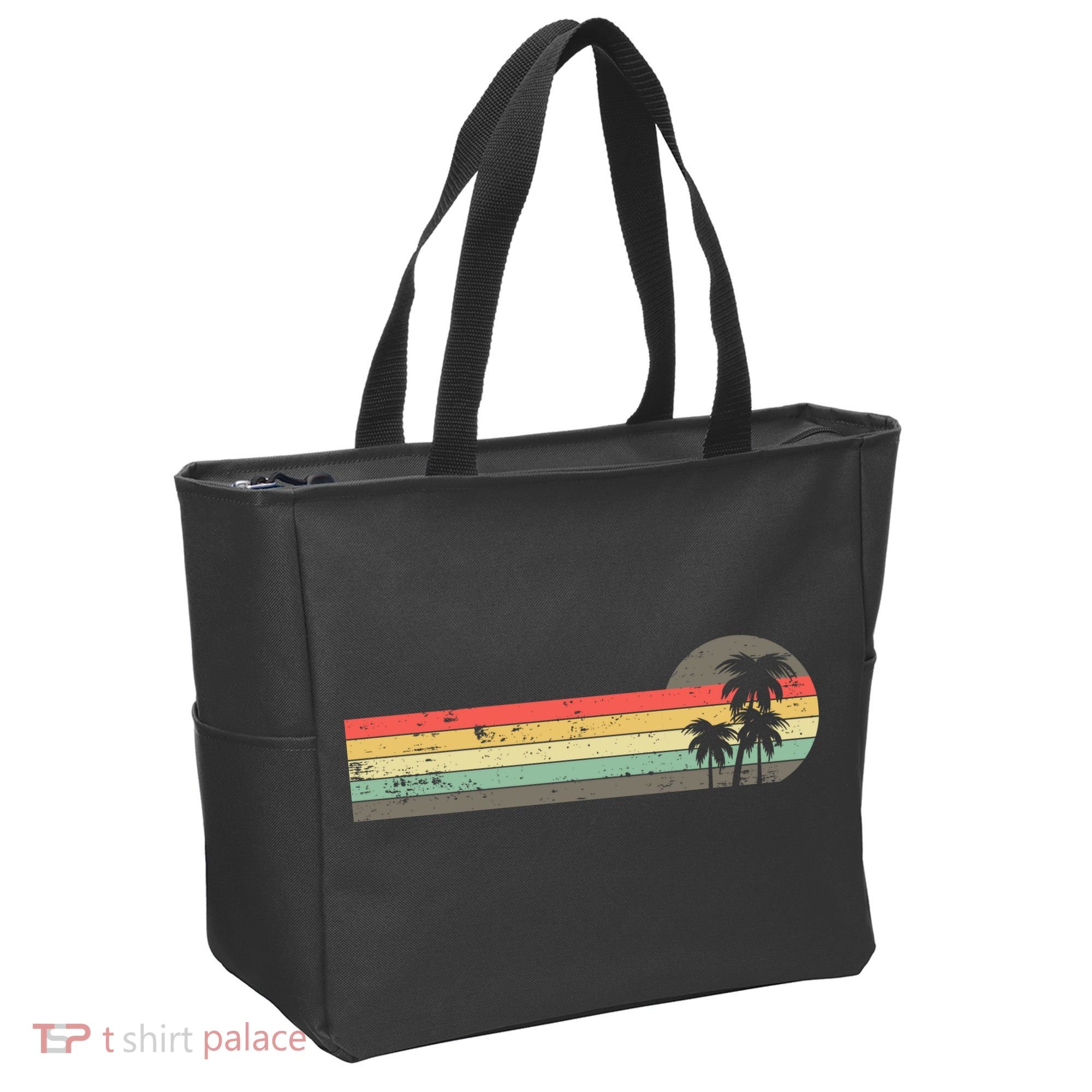 Retro Palm Tree Tropical Summer Beach Vacation  Tote Bag
