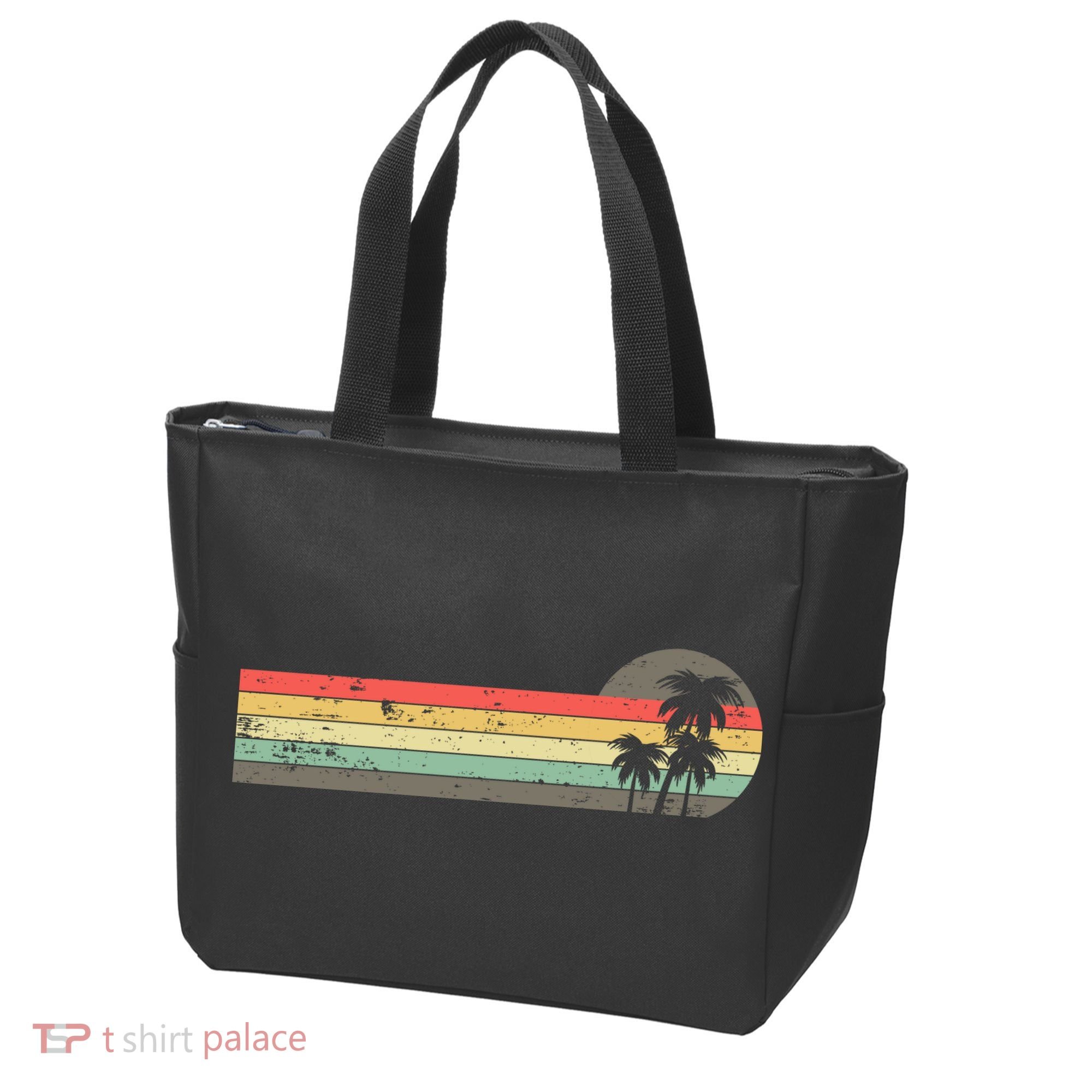 Retro Palm Tree Tropical Summer Beach Vacation  Tote Bag