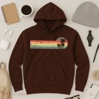 Retro Palm Tree Tropical Summer Beach Vacation  Hoodie thumb 3
