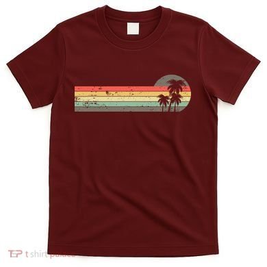 Retro Palm Tree Tropical Summer Beach Vacation  T-Shirt