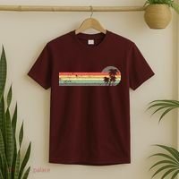 Retro Palm Tree Tropical Summer Beach Vacation  T-Shirt thumb 2