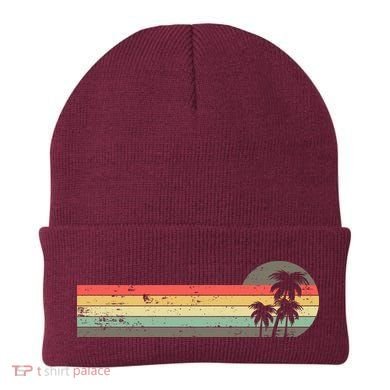 Retro Palm Tree Tropical Summer Beach Vacation  Beanie