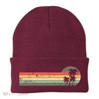 Retro Palm Tree Tropical Summer Beach Vacation  Beanie thumb 0