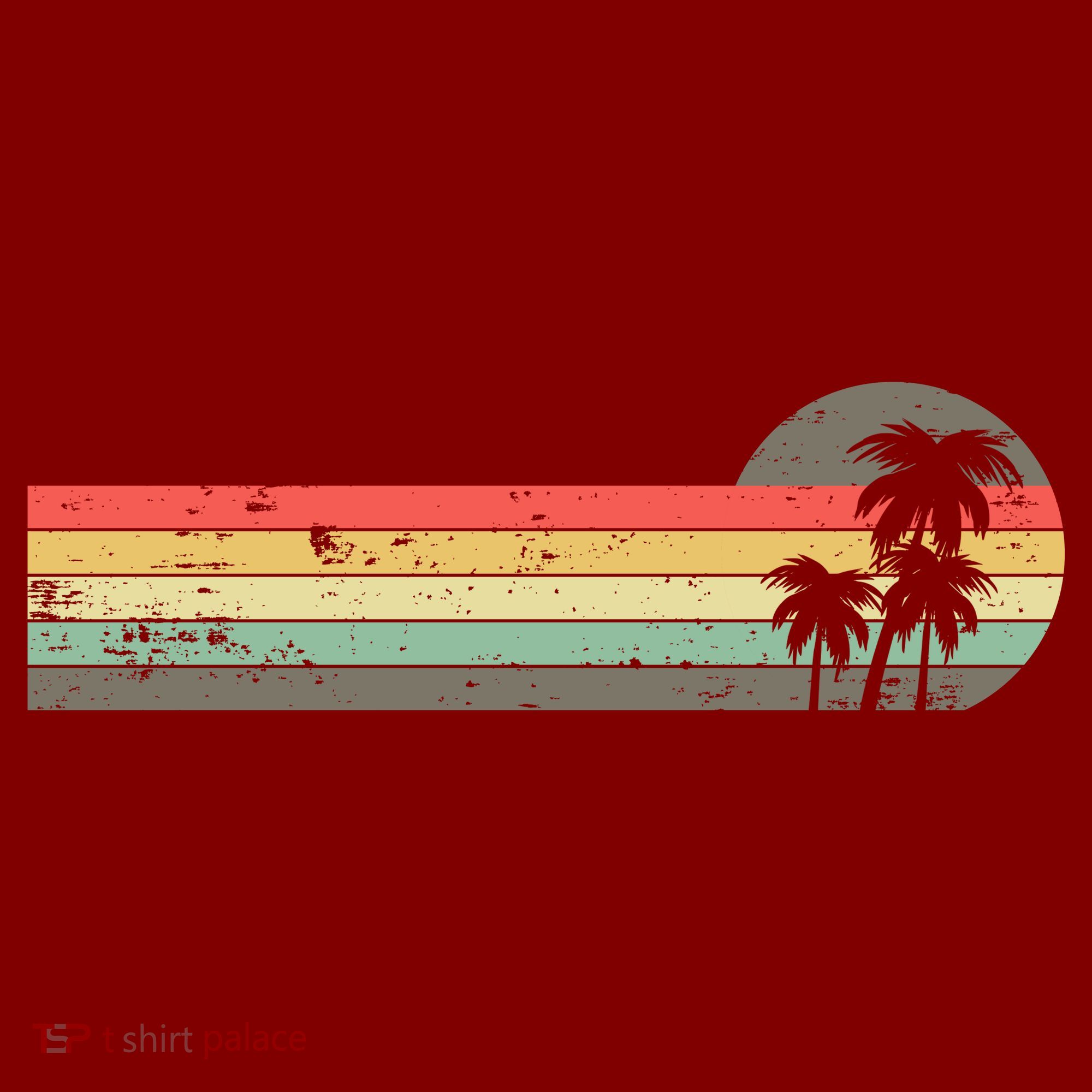 Retro Palm Tree Tropical Summer Beach Vacation  Mousepad