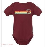 Retro Palm Tree Tropical Summer Beach Vacation  Baby Bodysuit thumb 0