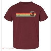 Retro Palm Tree Tropical Summer Beach Vacation  Toddler T-Shirt thumb 0