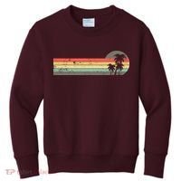 Retro Palm Tree Tropical Summer Beach Vacation  Kids Sweatshirt thumb 0