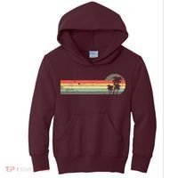 Retro Palm Tree Tropical Summer Beach Vacation  Kids Hoodie thumb 0