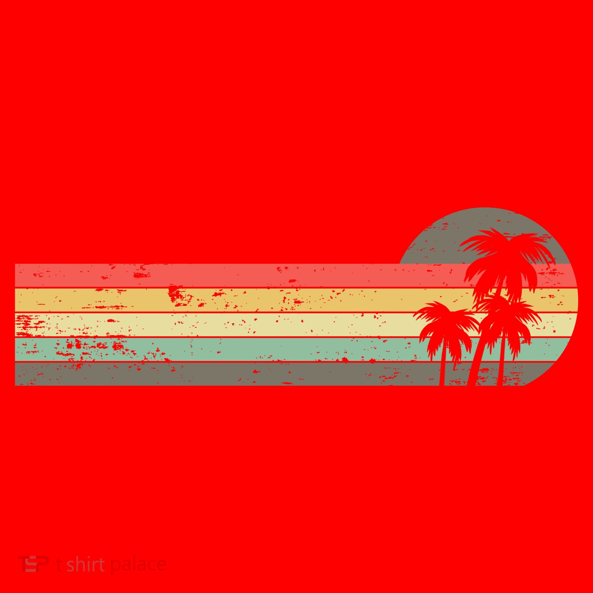 Retro Palm Tree Tropical Summer Beach Vacation  Santa Hat