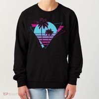 Retro Palm Tree Tropical Sunset Women's Sweatshirt thumb 0
