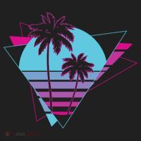 Retro Palm Tree Tropical Sunset Women's Sweatshirt thumb 2