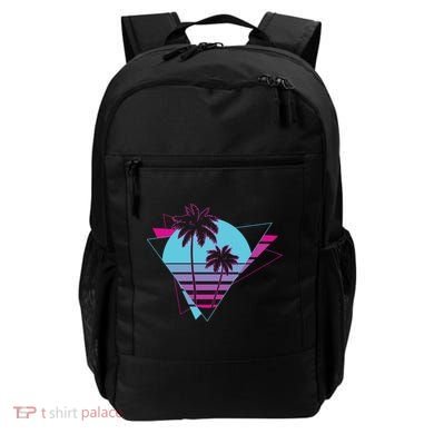 Retro Palm Tree Tropical Sunset Backpack
