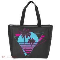 Retro Palm Tree Tropical Sunset Tote Bag thumb 0