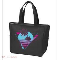 Retro Palm Tree Tropical Sunset Tote Bag thumb 3