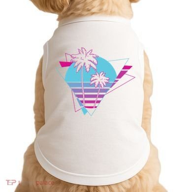 Retro Palm Tree Tropical Sunset Doggie Tank