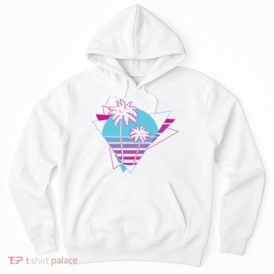 Retro Palm Tree Tropical Sunset Hoodie