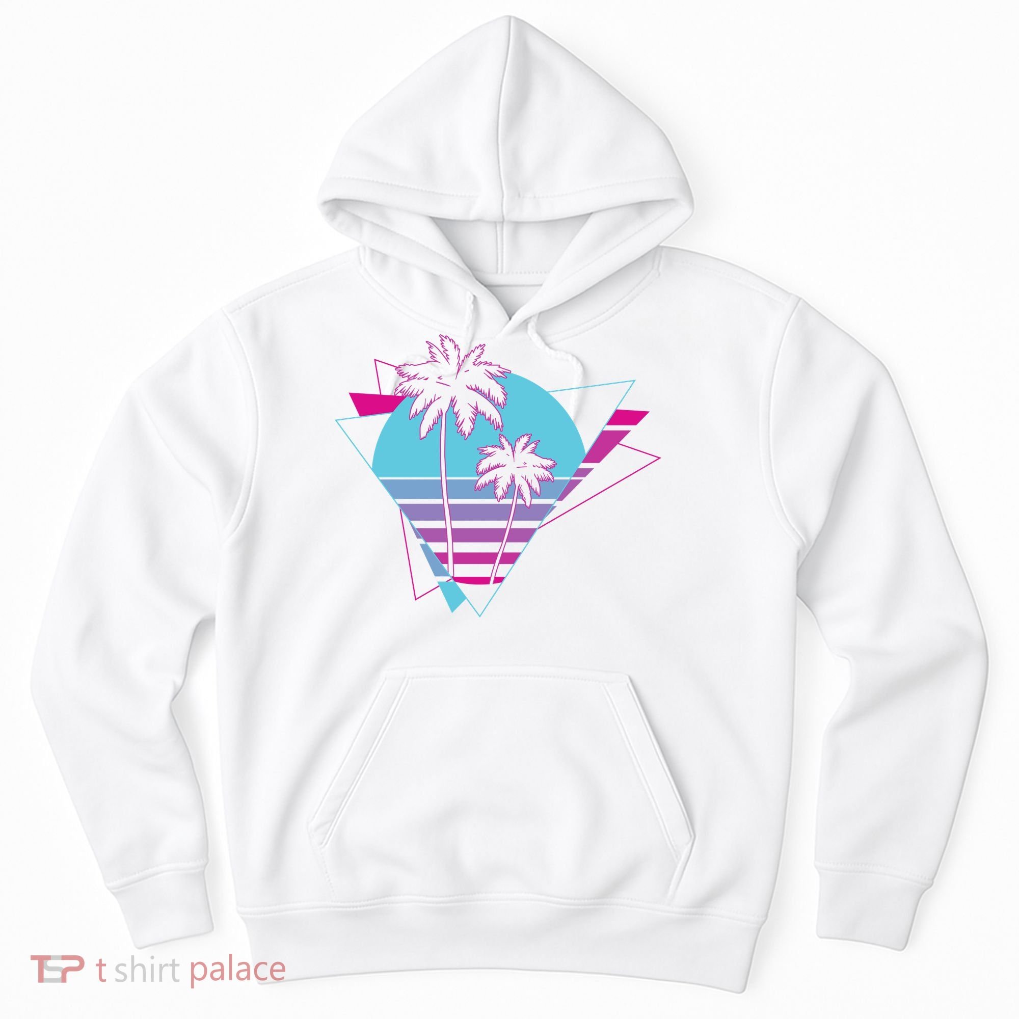 Retro Palm Tree Tropical Sunset Hoodie