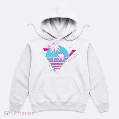 Retro Palm Tree Tropical Sunset Hoodie