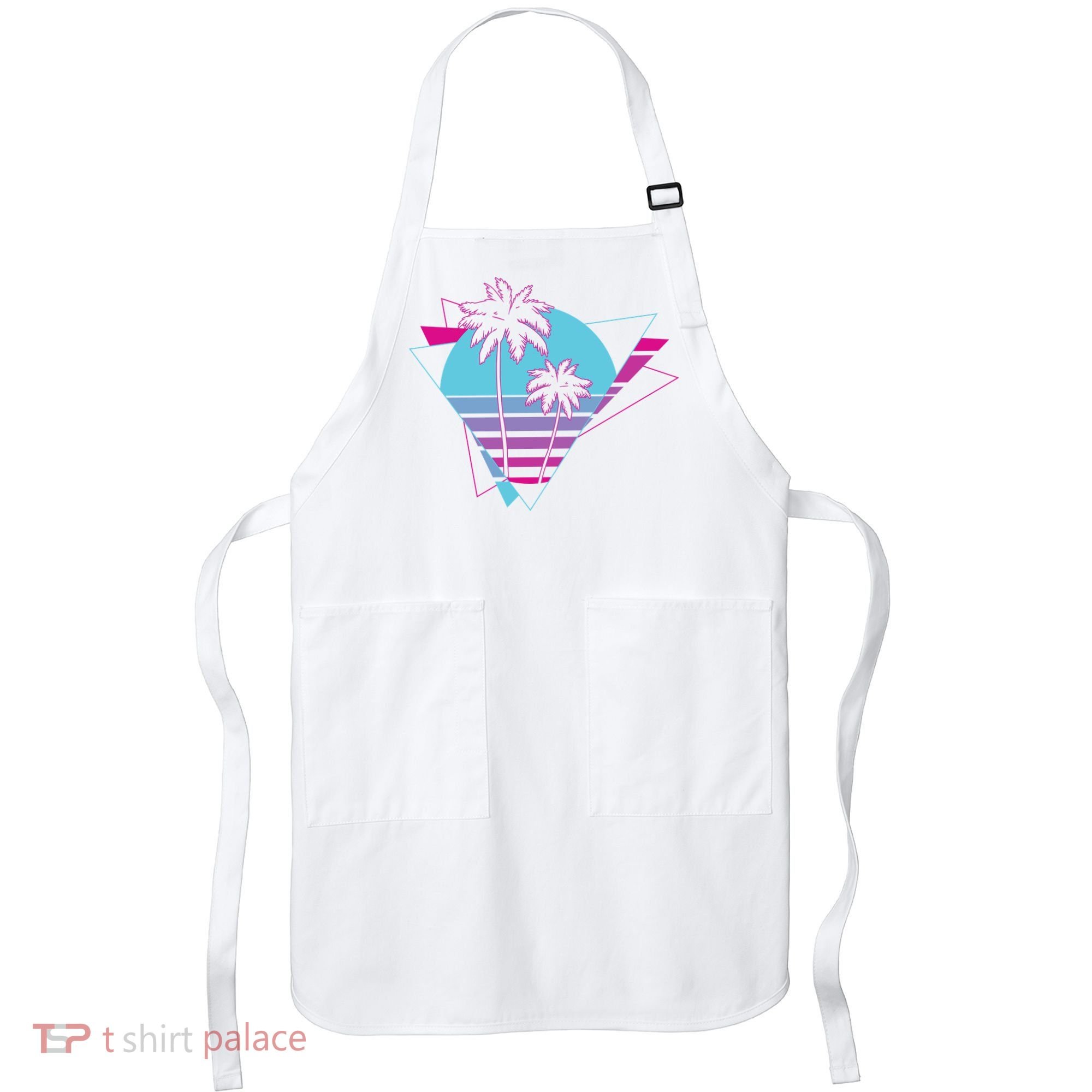 Retro Palm Tree Tropical Sunset Apron